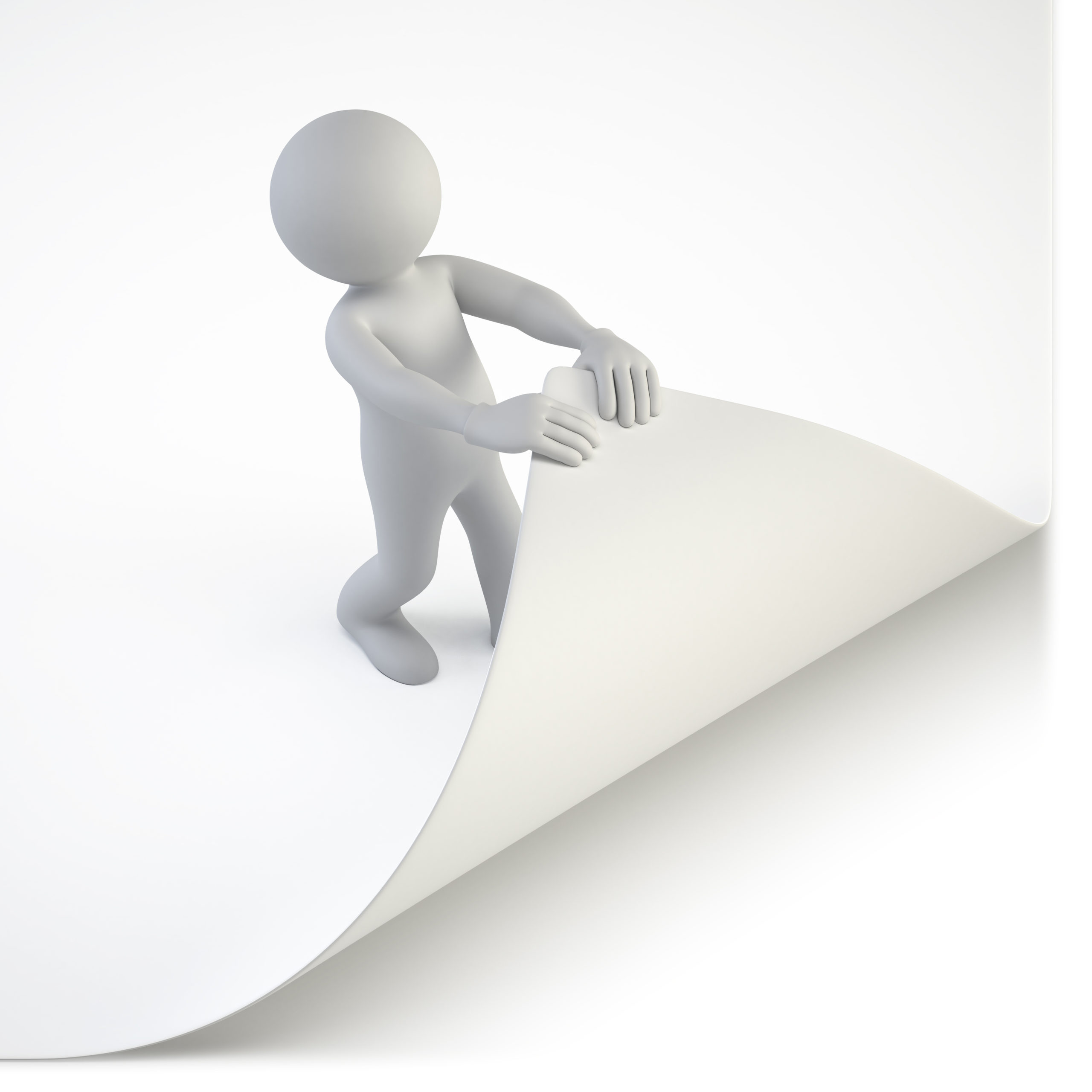 3d small people - try to turn the page